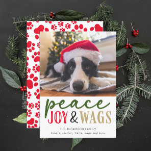 Funny Dog Lover Christmas Photo Cute Personalized Holiday Card