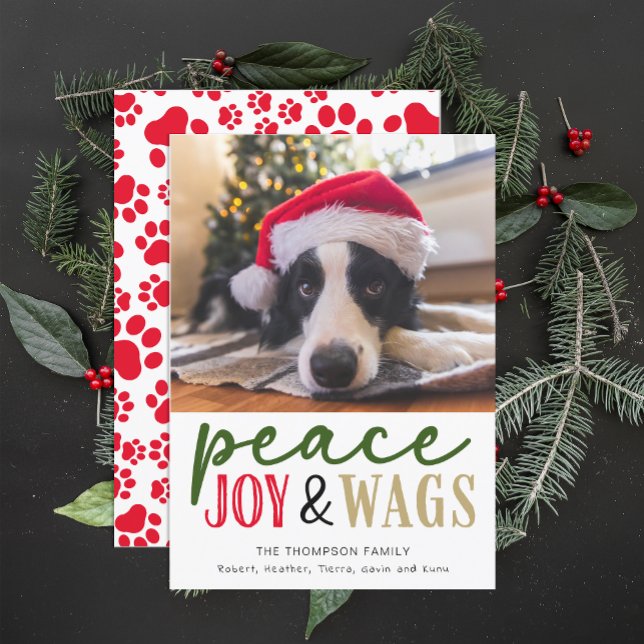 Funny Dog Lover Christmas Photo Cute Personalized Holiday Card (Creator Uploaded)