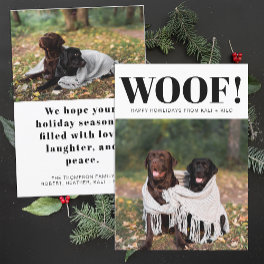 Funny Dog Lover Christmas Photo Cute Personalized Holiday Card