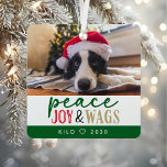 Funny Dog Lover Christmas Photo Cute Personalized Metal Ornament<br><div class="desc">Celebrate your furry friend this holiday season with our Funny Dog Lover Christmas Photo Cute Personalized Metal Ornament! Designed with a playful twist, this ornament is perfect for pet owners who love adding humor to their holiday décor. Simply upload your dog photo and let the ornament showcase your cute puppy...</div>