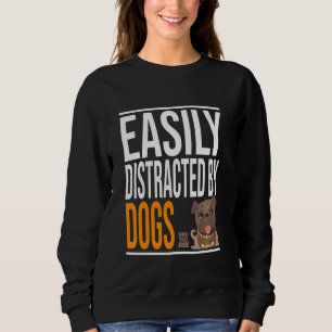 Funny Dog Lover  Cute Daddy Pug Dog And Little Dog Sweatshirt