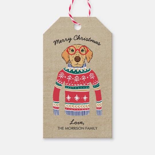 Funny Dog Lover Dog Wearing Ugly Christmas Sweater Gift