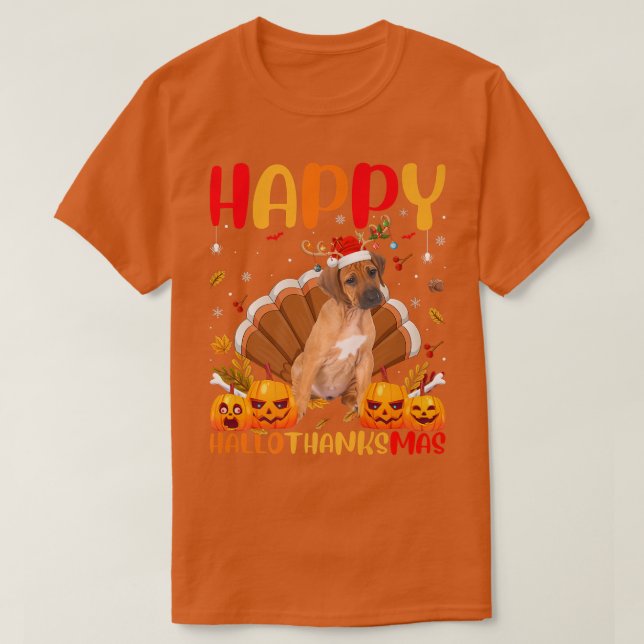 Funny Dog Lover Happy Rhodesian Ridgeback HelloTha T-Shirt (Design Front)
