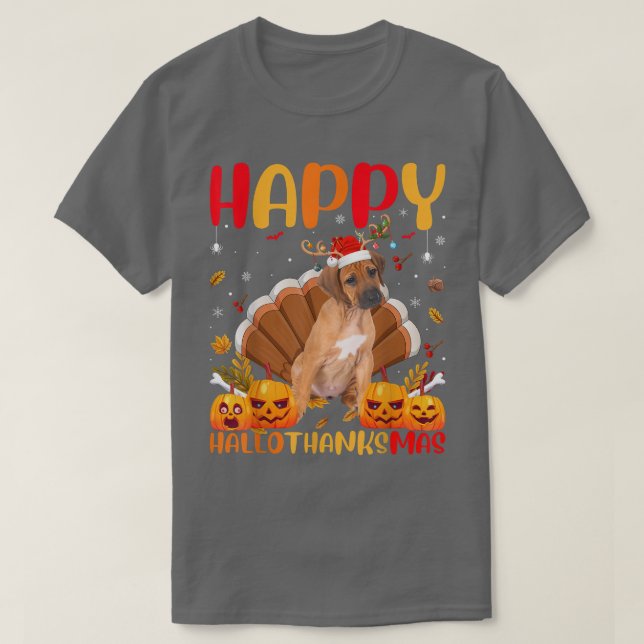 Funny Dog Lover Happy Rhodesian Ridgeback HelloTha T-Shirt (Design Front)