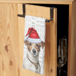 Funny Dog Lover Holiday Jack Russell Christmas Kitchen Towel