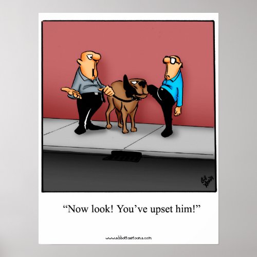Funny Dog Lover Humor Cartoon Poster
