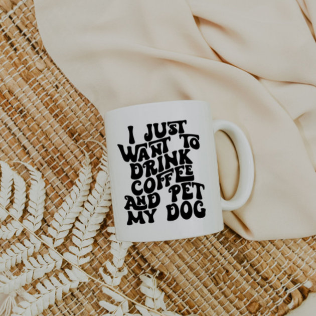Funny Dog Mom Mug - "My Dog & I Talk Shit About You" 11oz Coffee Cup For Fur Mamas