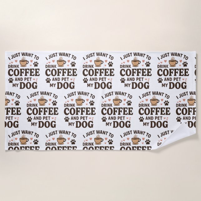 Funny Dog Lover Mug Dog Mom Dog Dad Beach Towel