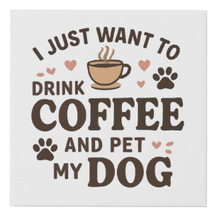Funny Dog Lover Mug Dog Mom Dog Dad Faux Canvas Print