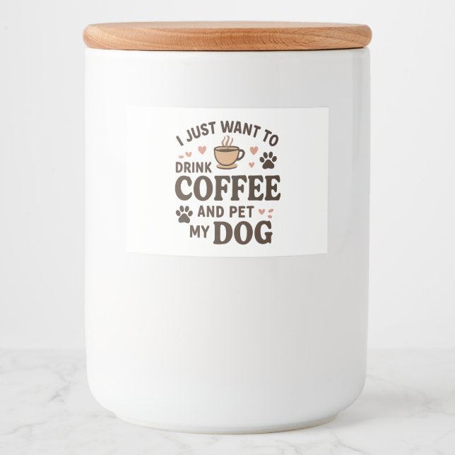 Funny Dog Lover Mug Dog Mom Dog Dad Food Label (Front)