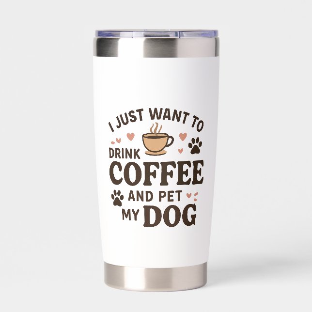Funny Dog Lover Mug Dog Mom Dog Dad Insulated Tumbler (Front)