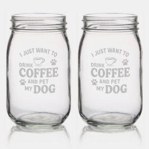 Funny Dog Lover Mug Dog Mom Dog Dad Mason Jar