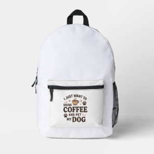 Funny Dog Lover Mug Dog Mom Dog Dad Printed Backpack