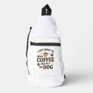 Funny Dog Lover Mug Dog Mom Dog Dad Sling Bag