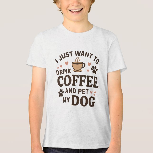Funny Dog Lover Mug Dog Mom Dog Dad Tri-Blend Shirt (Front)