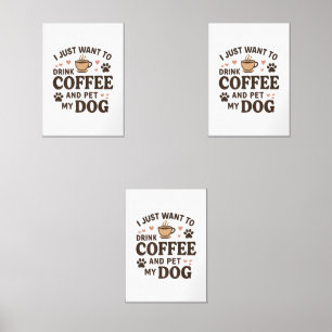 Funny Dog Lover Mug Dog Mom Dog Dad Wall Art Sets