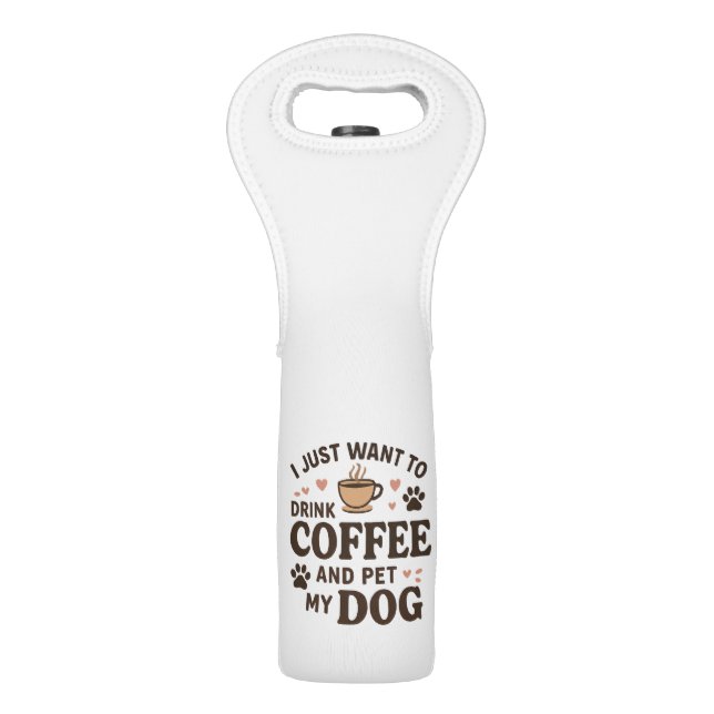 Funny Dog Lover Mug Dog Mom Dog Dad Wine Bag (Front)