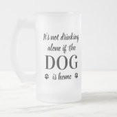 Funny Dog Lover Personalized Pet Photo Frosted Glass Beer Mug (Left)