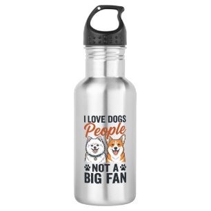 Funny Dog Lover Quote Vintage Engraving Vector Des Stainless Steel Water Bottle