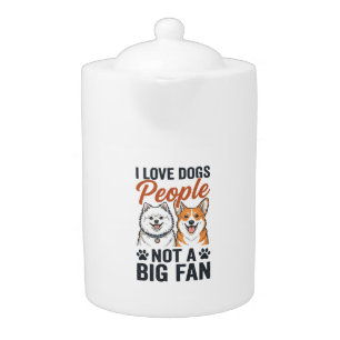 Funny Dog Lover Quote Vintage Engraving Vector Des Teapot