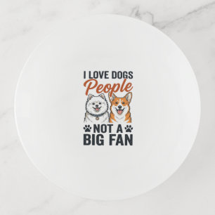 Funny Dog Lover Quote Vintage Engraving Vector Des Trinket Tray