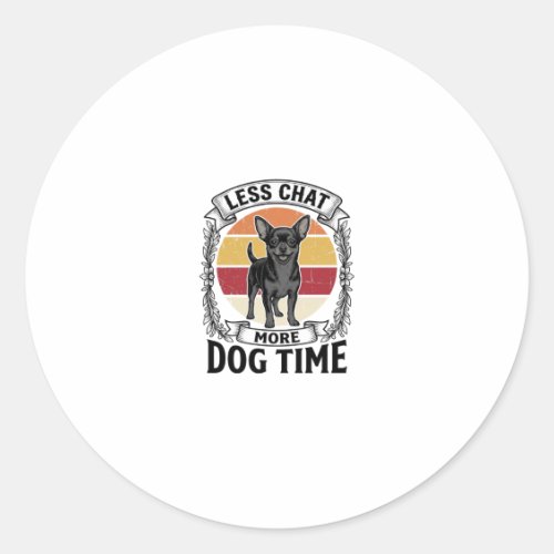 Funny Dog Lover Shirt Vintage Engraving Chihuahua Classic Round Sticker