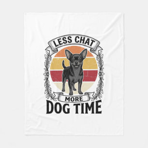 Funny Dog Lover Shirt Vintage Engraving Chihuahua Fleece Blanket