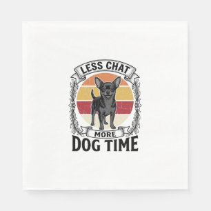 Funny Dog Lover Shirt Vintage Engraving Chihuahua Napkins
