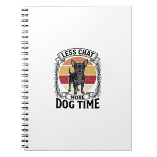 Funny Dog Lover Shirt Vintage Engraving Chihuahua Notebook