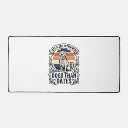Funny Dog Lover Shirt Vintage Engraving Quote Desi Desk Mat