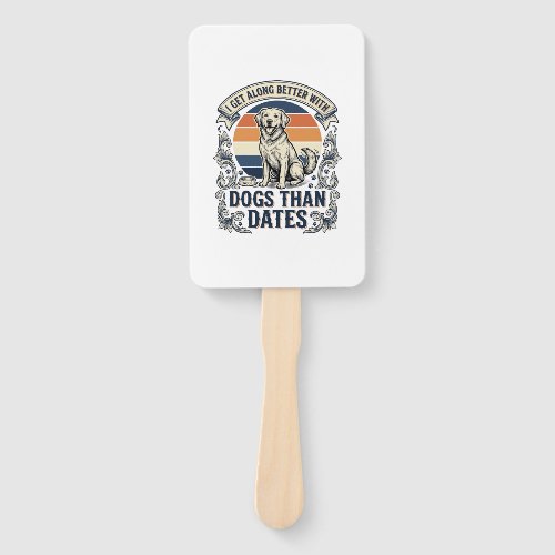 Funny Dog Lover Shirt Vintage Engraving Quote Desi Hand Fan