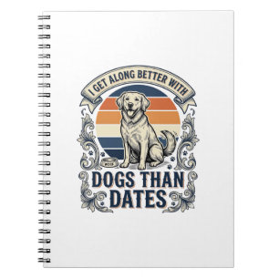 Funny Dog Lover Shirt Vintage Engraving Quote Desi Notebook