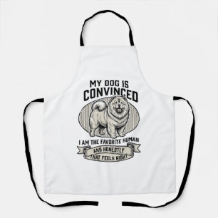Funny Dog Lover Shirt with Vintage Engraved Chow C Apron