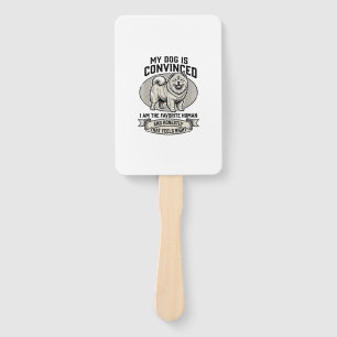 Funny Dog Lover Shirt with Vintage Engraved Chow C Hand Fan