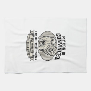 Funny Dog Lover Shirt with Vintage Engraved Chow C Kitchen Towel