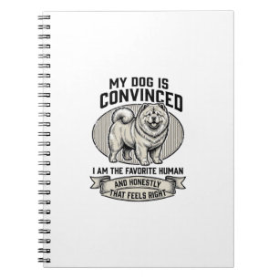 Funny Dog Lover Shirt with Vintage Engraved Chow C Notebook