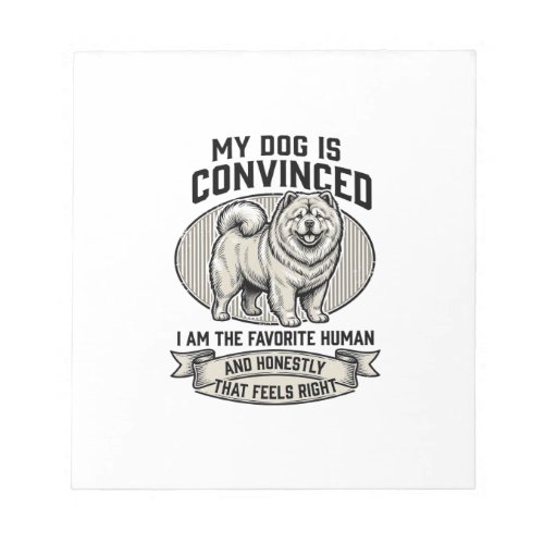 Funny Dog Lover Shirt with Vintage Engraved Chow C Notepad