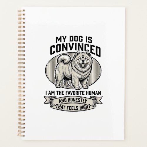 Funny Dog Lover Shirt with Vintage Engraved Chow C Planner