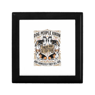 Funny Dog Lover Shirt with Vintage Puppy Debate De Gift Box