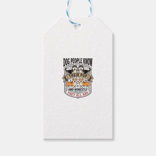 Funny Dog Lover Shirt with Vintage Puppy Debate De Gift Tags