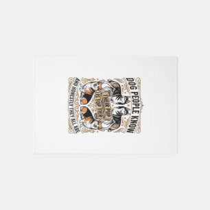 Funny Dog Lover Shirt with Vintage Puppy Debate De Rug