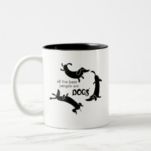 Funny Dog Lover Two-Tone Coffee Mug