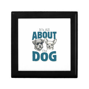 Funny Dog Lover Vintage Engraving Graphic_1 Gift Box