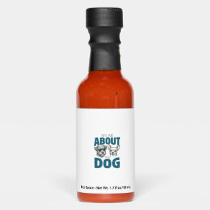 Funny Dog Lover Vintage Engraving Graphic_1 Hot Sauces