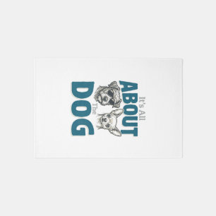 Funny Dog Lover Vintage Engraving Graphic_1 Rug