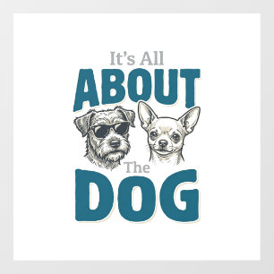 Funny Dog Lover Vintage Engraving Graphic_1 Window Cling