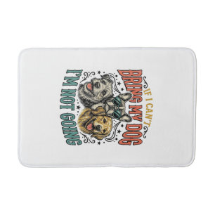 Funny Dog Lover Vintage Engraving Quote Design (2) Bath Mat