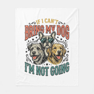 Funny Dog Lover Vintage Engraving Quote Design (2) Fleece Blanket