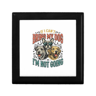 Funny Dog Lover Vintage Engraving Quote Design (2) Gift Box