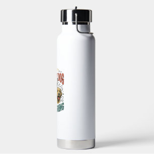 Funny Dog Lover Vintage Engraving Quote Design (2) Water Bottle